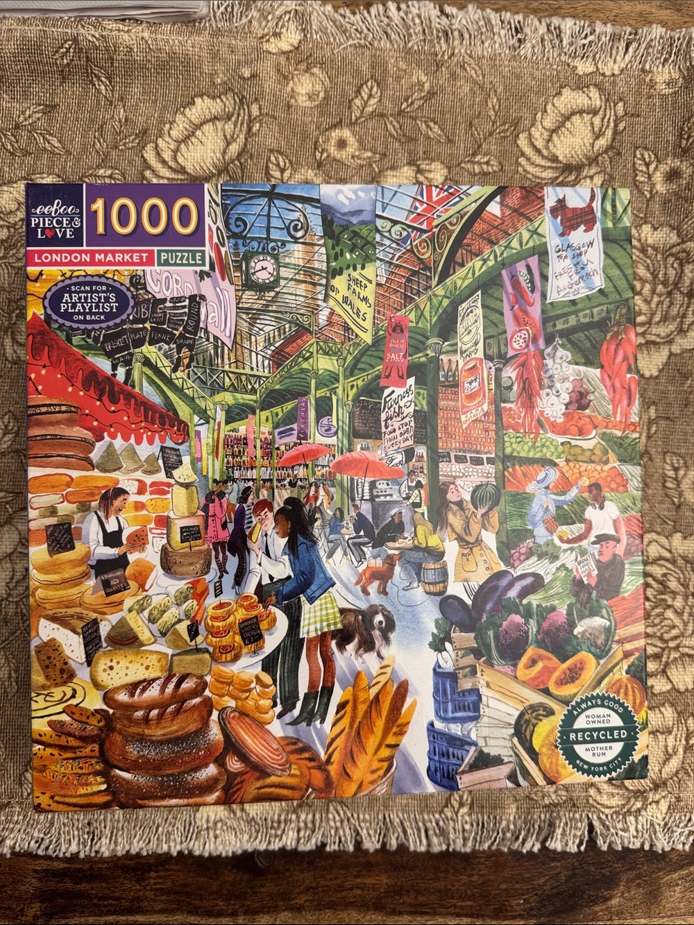 1000-Piece London Market Jigsaw Puzzle - Colorful Market Scene